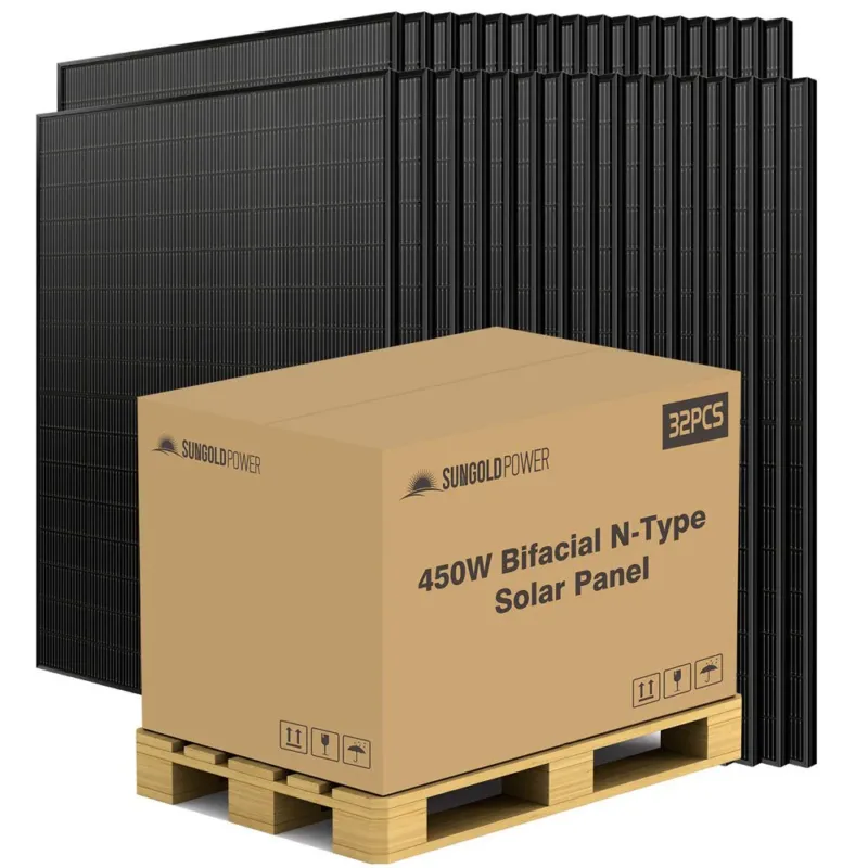 Popular 450 Watt Bifacial N-Type Monocrystalline Solar Panel SGN-450-BDG5 (32 PANELS) UL61730