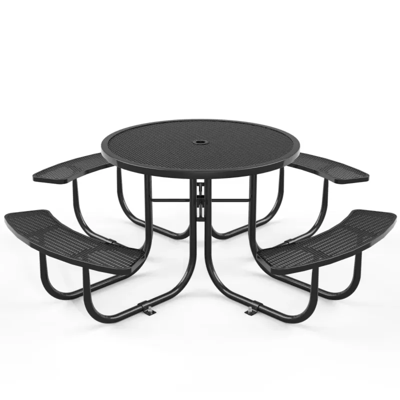 Top Rated 46" Round Picnic Tables With Umbrella Hole