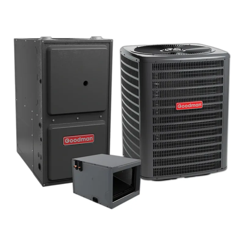 Free Delivery Goodman 2.5 Ton 14.3 SEER2 Central Air Conditioner, 96% AFUE 80K BTU Gas Furnace and Evaporator Coil