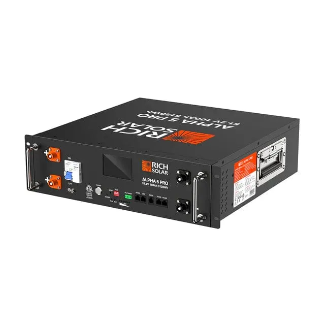 Rich Solar Alpha 5 Pro | 51.2V 100Ah LiFePO4 Lithium Battery | 5.12kWh Server Rack Battery | UL1973, UL9540A - 2 Batteries Instant Buy