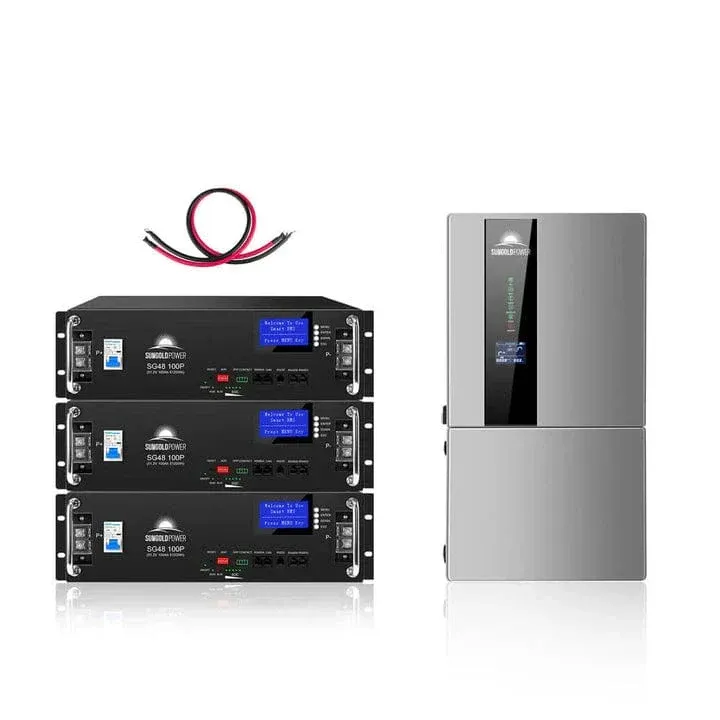 Holiday Sale SunGold Power 7.6KW 48V Split Phase Hybrid Solar Inverter 100AH 51.2V Lifepo4 Battery - SGH-7.6DN6E-s (2*7.6kw Inv+6*100AH Bat )