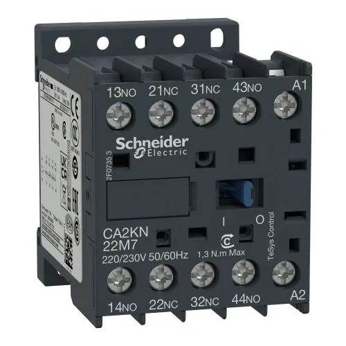 Instant Buy Schneider CA2KN22M7 Square D TeSys Industrial Relay 220-230 VAC coil Four Pole 2-NO Single Throw 2-NC Single Throw
