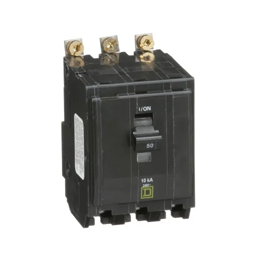 Schneider Electric QOB350 Mini circuit breaker, QO, 50A, 3 pole, 120/240 VAC, 10 kA, bolt on mount Price Drop
