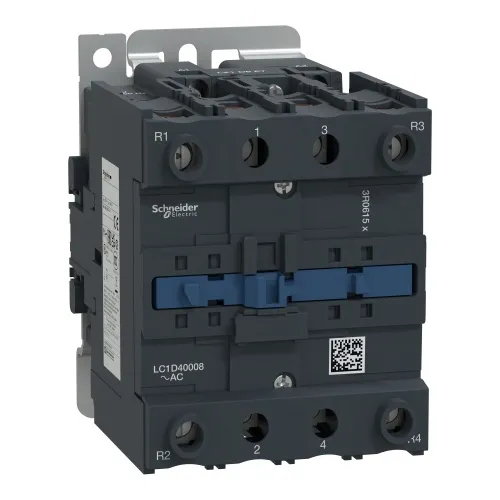 Top Rated Schneider Electric LC1D40008F7 TeSys D Non-Reversing contactor - 4P(2 NO + 2 NC) - AC-1 <= 440 V 60 A 110 V AC 50/60 Hz coil