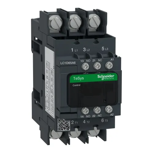 Schneider Electric LC1D65A6K7 TeSys D Non-Reversing contactor - 3P(3 NO) - AC-3 - <= 440 V 65 A - 100 V AC 50/60 Hz coil Factory Price
