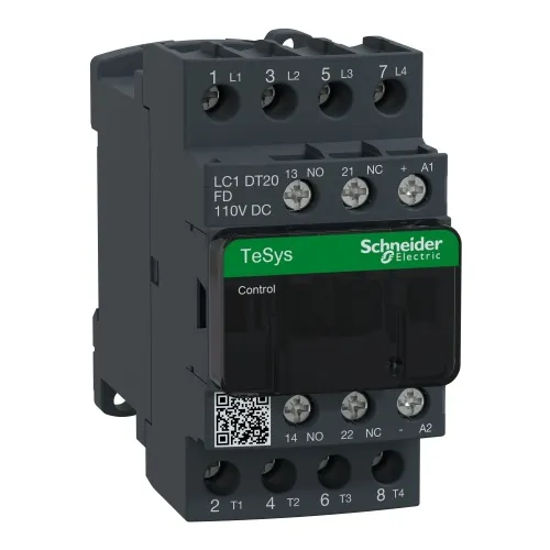 Clearance Schneider Electric LC1DT20FD TeSys D Non-Reversing contactor - 4P(4 NO) - AC-1 - <= 440 V 20 A - 110 V DC standard coil