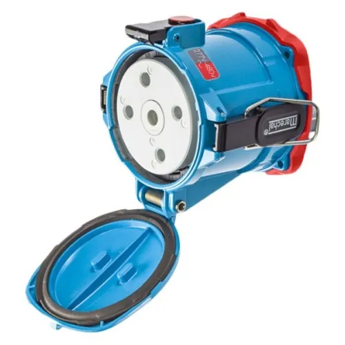 High Quality Meltric 39-94247-K04 Standard Duty DR150 Receptacle 277/480 VAC 150A Blue Metal