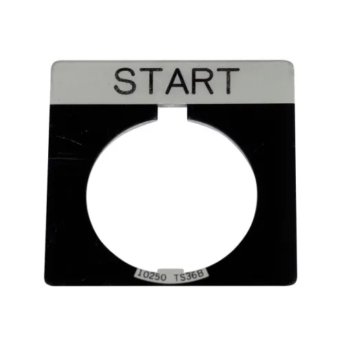 Clearance Eaton 10250TS93 Pushbutton - Legend Plate - Standard, square, 10250T Series