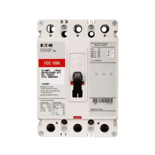 Latest Eaton FDC3015VW Molded Case Circuit Breaker, C Series, 600 Max Volt, 15 Amp, Three Pole