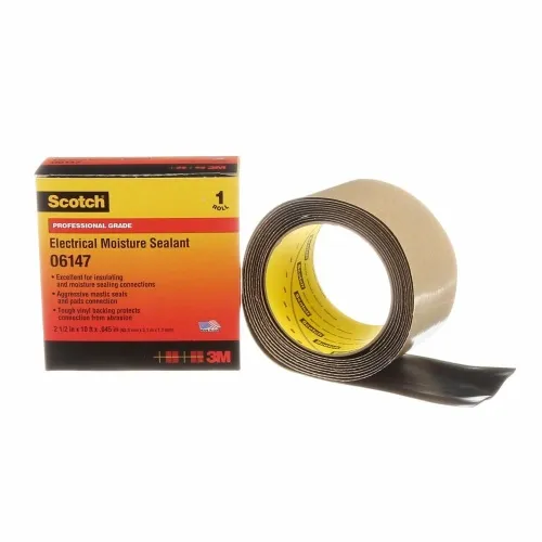 Flash Sale 3M 7000005872 - 3M Scotch® Electrical Moisture Sealant Roll 06147, 2-1/2 in x 10 ft, Black, 1 roll/carton