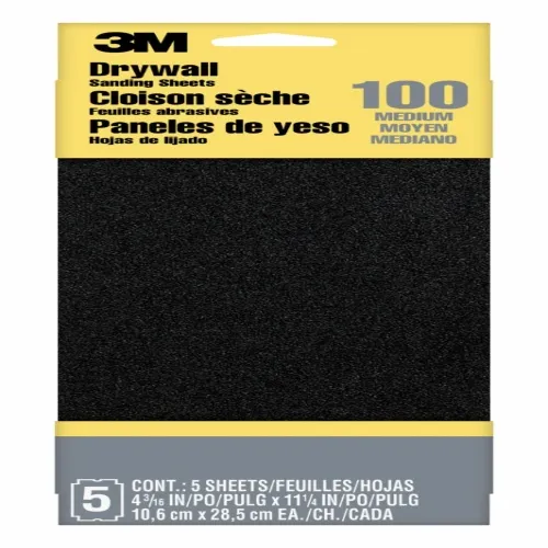 Fan Favorite 3M 7100017269 - Drywall Sanding Sheet 10204, 100 Grit, 4 3/16 in x 11 1/4 in