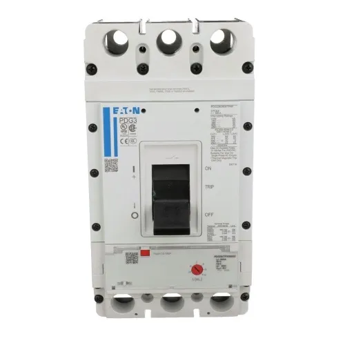 Fresh Stock Eaton PDG33F0600FNNN Power Defense MCCB - 600 Amp, 600 VAC, Three Pole, 3 Frame
