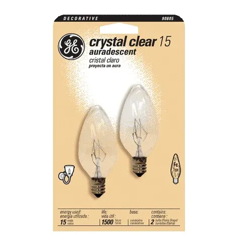 GE 48394 Flame-Tip Incandescent Decorative Light Bulb, 15 Watts, 120 Volt Deal