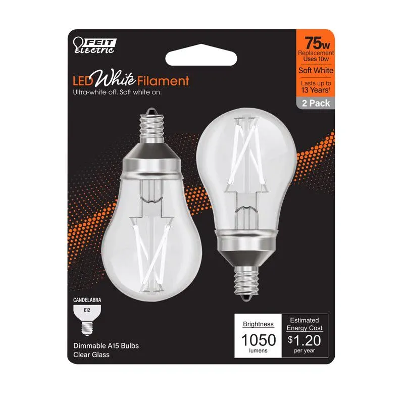 Factory Price Feit Electric BPA1575C927WFL2 Filament LED Bulbs, 8 Watts, 120 Volt