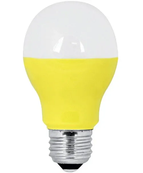 Feit Electric A19/Y/10KLED A-Line LED Light Bulb, Yellow, 3 Watts, 120 Volts Express Delivery