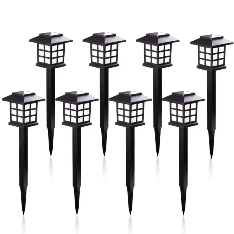 One Day Deal 2/4/6/8pcs Led Solar Pathway Lights Waterproof Outdoor Solar Lamp for Garden/Landscape/Yard/Patio/Driveway/Walkway Lighting